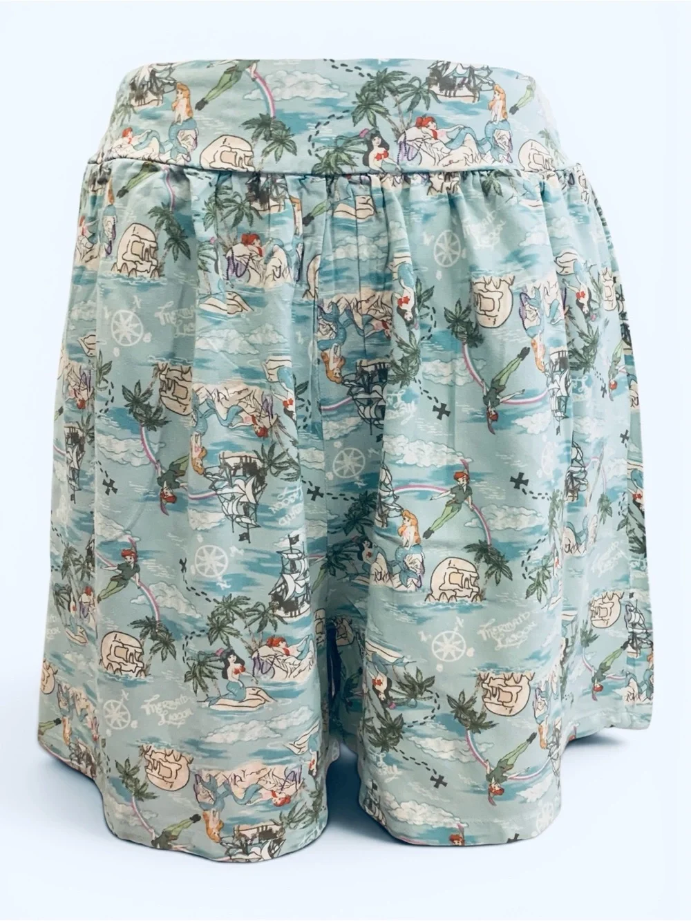 Disney, Mermaid Lagoon Peter Pan High Waisted Shorts with Pockets. Medium - Picture 4 of 7